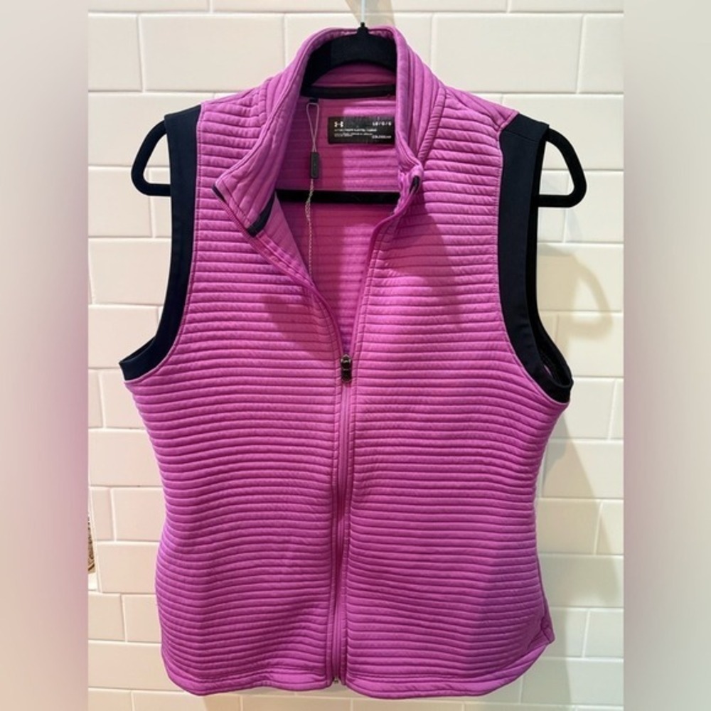 Under Armour Womens UA STORM COLDGEAR Golf Vest PINK fitted‎ LARGE